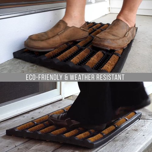 FOOTMATTERS Ninamar Mud Scrubber Tray Mat - 29.5 x 17.5 inch - 3 Pack