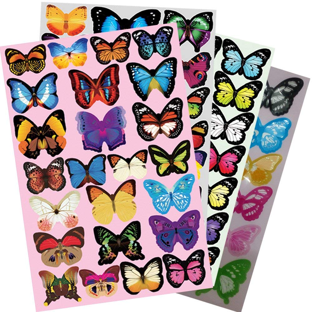 Skiennix 80 PCS Butterfly Wall Decals - 3D Home Decor Stickers for Stunning Room Transformation