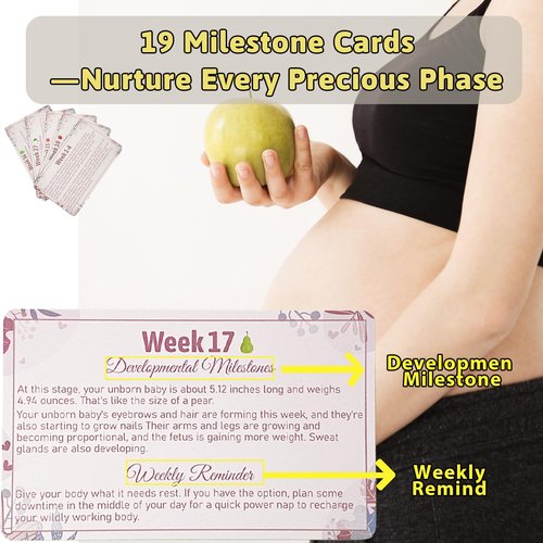 Garybank New Mom Gifts 2024- Love at First Sight Ultrasound Picture Frame, w/ Weekly Pregnancy Milestone Cards & Pregnant Activities Cards, Gender Reveal Pregnancy Gifts for Pregnant Women from Sister