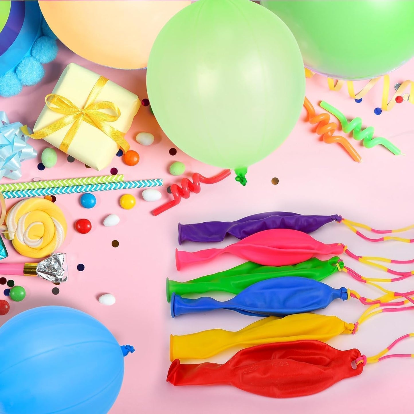 Punch Balloons - 36 Pcs Green Set with Rubber Band Handle for Easy Grip | Perfect for Kids' Parties & Outdoor Fun