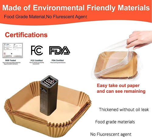 Cosori Air Fryer Liners - Disposable Mini Liners for 2-3QT Air Fryers | Perfect Fit for Cosori, Instant Vortex, Chefman, DASH