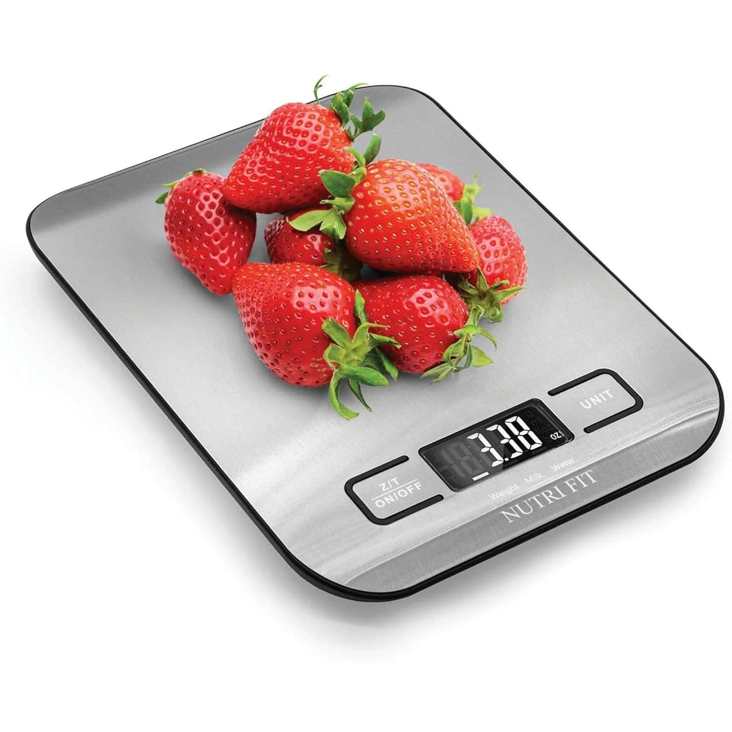 NUTRI FIT Digital Food Scale - Accurate Weight Measurement for Cooking & Baking | Max 11lb, 1g Increment, Stainless Steel, Backlight LCD