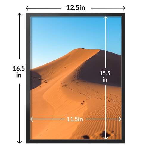 LaVie Home 12x16 Picture Frame 2 pack, Display Pictures 12 x 16 Poster Frame, 12x16 Black Photo Frame with HD Plexiglass, Display Frame for Vertical or Horizontal, Classic Collection