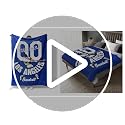 Custom Name and Number Throw Blanket - Chicago C Variation