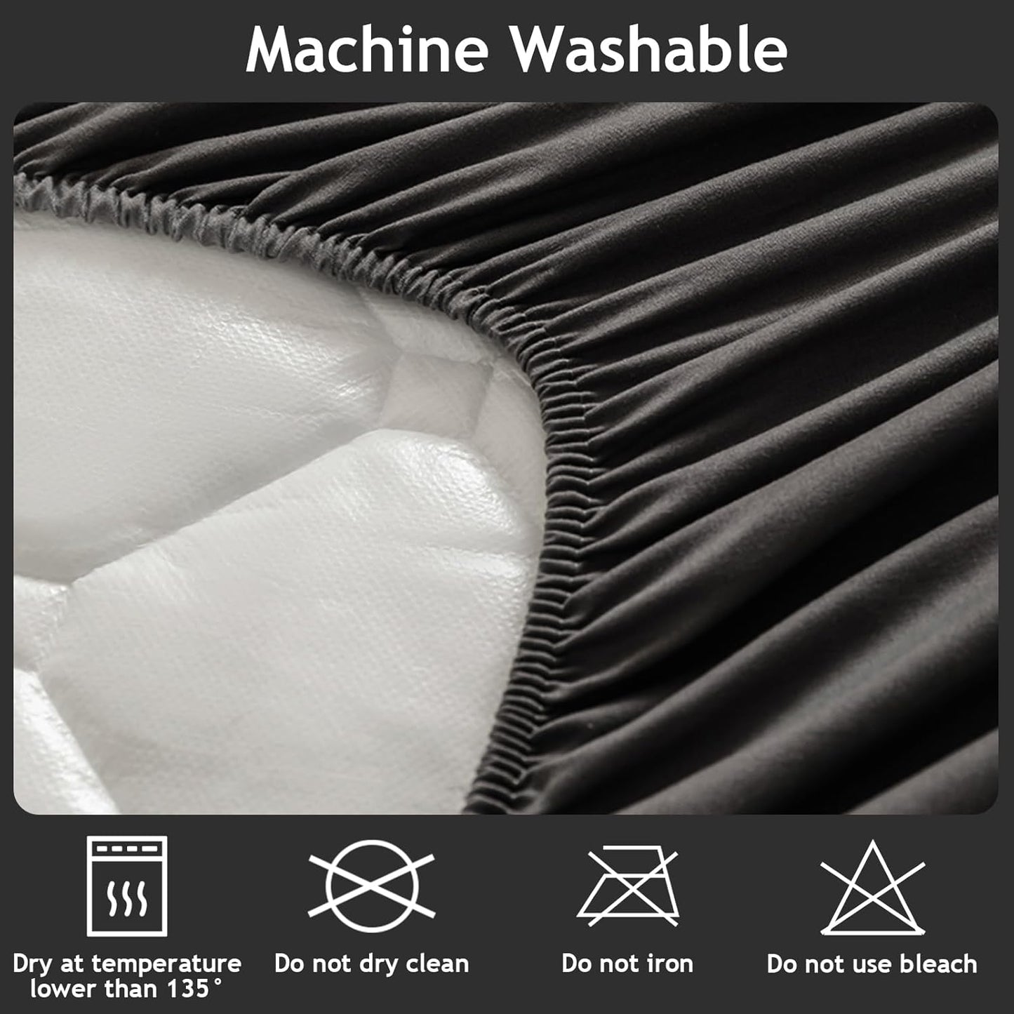 Skiennix Waterproof Twin Mattress Protector - Lab Tested Leakproof, Oeko-TEX Certified, Breathable & Noiseless, 18" Deep Pocket, Machine Washable | Black