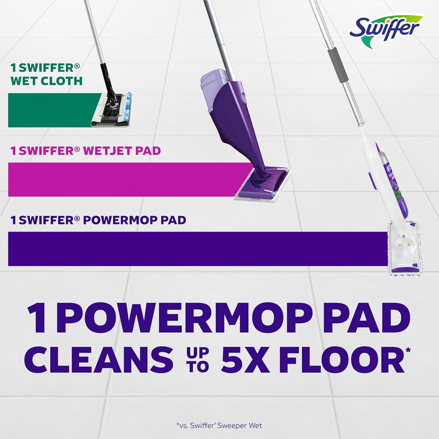 Swiffer PowerMop Multi-Surface Mopping Pad Refills - 11 Count for Effective Floor Cleaning