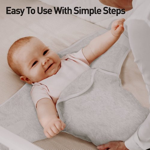 Organic Baby Swaddle Sleep Sacks, 2-Pack Swaddles for Newborns Baby Essentials, Infant 0-3 Months, 100% Cotton Soft & Snug Adjustable Wrap Nursery Swaddling Blankets Improves Sleep