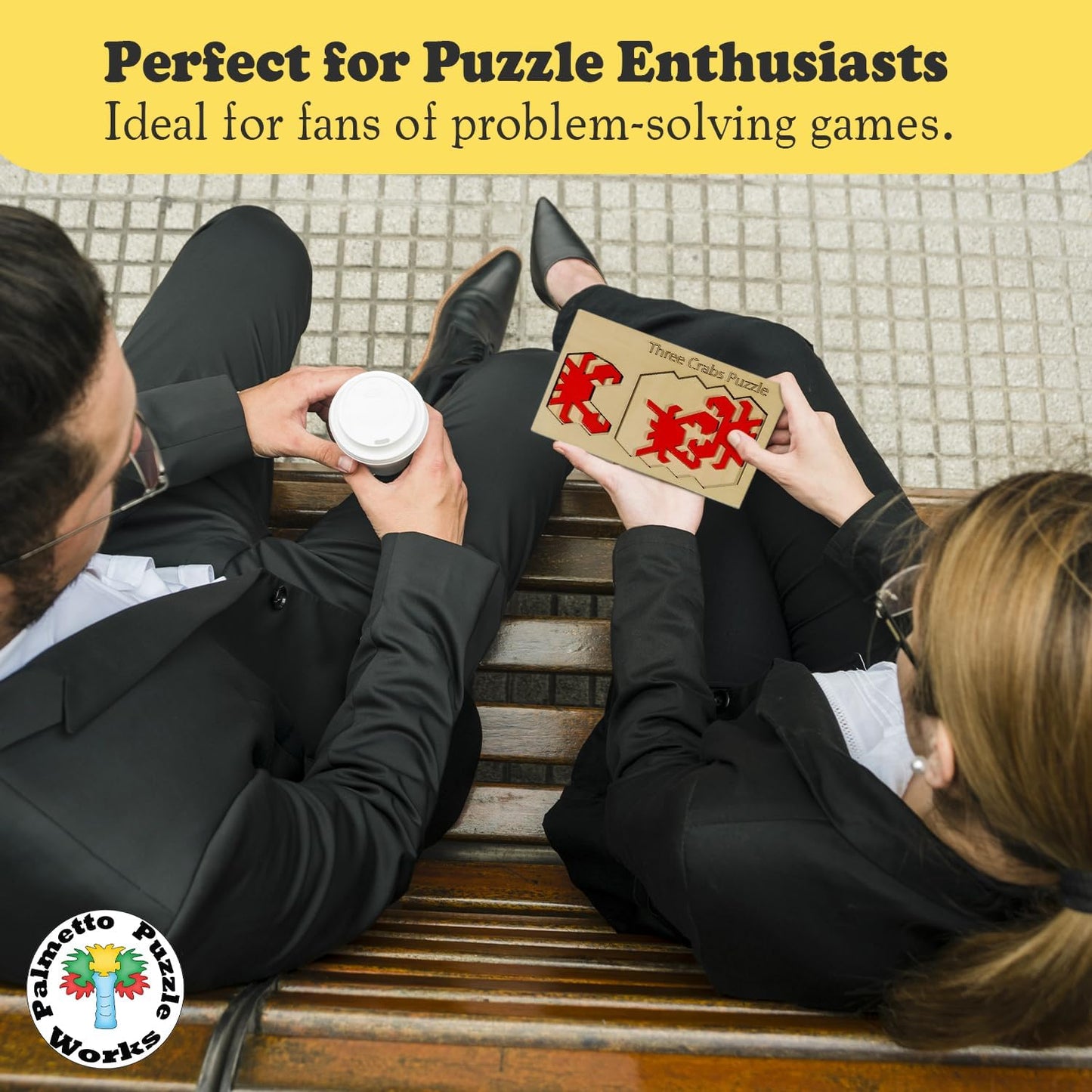 Three Crabs Puzzle - Wooden Brain Teaser for Teens & Adults | Educational Family Games & Unique Classroom Gifts