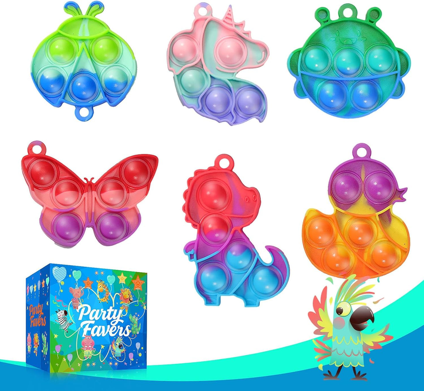 Skiennix Fidget Toys - 240 Pack Stress Relief Sensory Toys for Kids & Adults | Perfect for Parties & Gifts