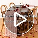 Light Blue Cheesecloth Table Runner Boho Fall Gauze 8 Pack - 17x108 Inches