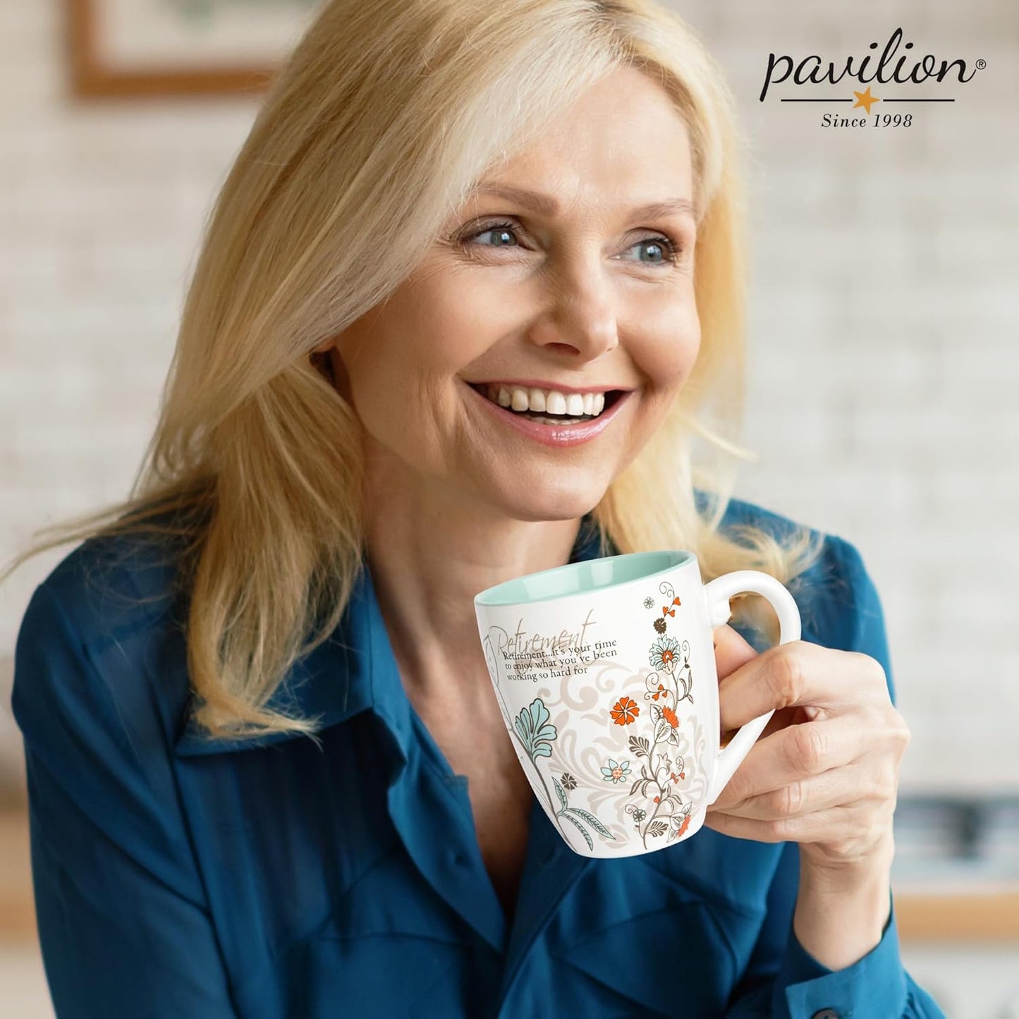 Pavilion Coffee Mugs - Mark My Words Retirement Mug with "Retirement, It's Your Time To Enjoy" Text Design - Ceramic Coffee Cup for Friends, Microwave & Dishwasher Compatible - Multicolor, 20 oz