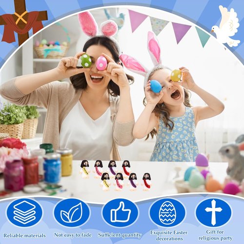 Bememo 100 Pcs Jesus Figures - Original Rubber Pocket Toys for Sunday School & Gifts | Bright Colors