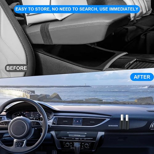 Car Chapstick Holder 2 Pack Lip Balm Holder for Women Upright Chapstick Holder Car Accessories are Suitable for Various Models(Black)