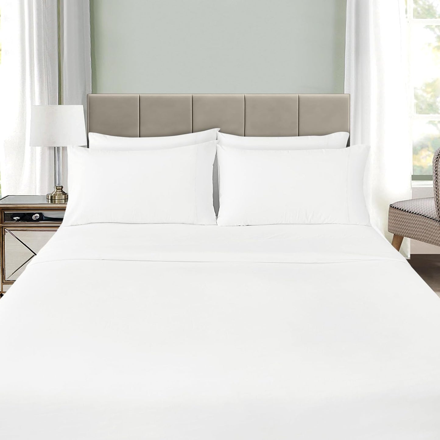 Utopia Bedding Standard Pillow Cases - Soft Brushed Microfiber - Pack of 4 | 20 X 26 Inches - White