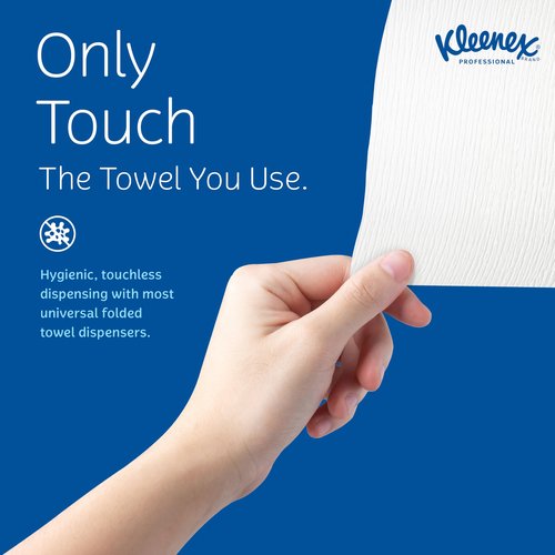 Kleenex Professional Premiere Towels, Bulk (13253), Fast-Drying Absorbency Pockets, Trifold, White (120 Sheets/Pack, 25 Packs/Case, 3,000 Sheet Total)