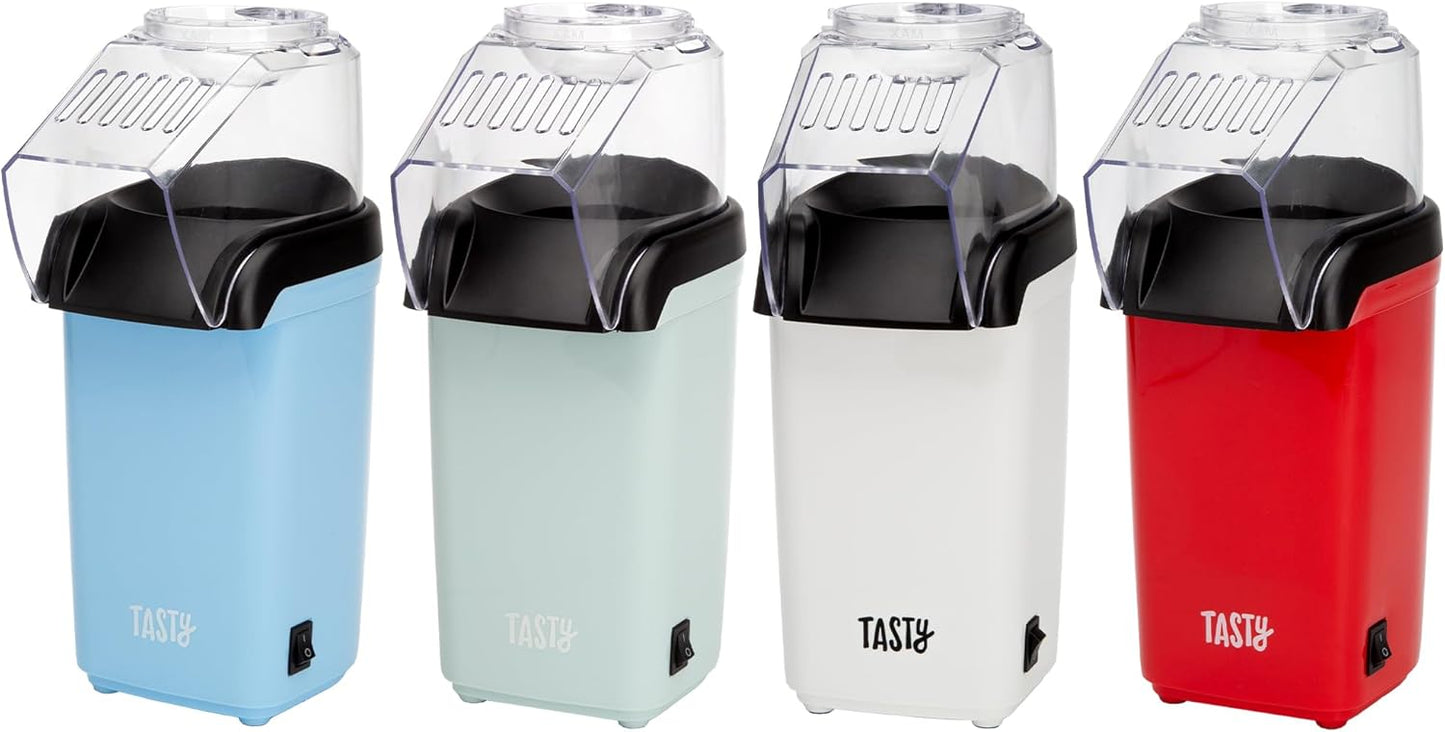 Tasty Hot Air Popcorn Popper - Healthy, Fast & Easy Popcorn Maker with Measuring Cup & Butter Warmer | 8 Cups, Aqua