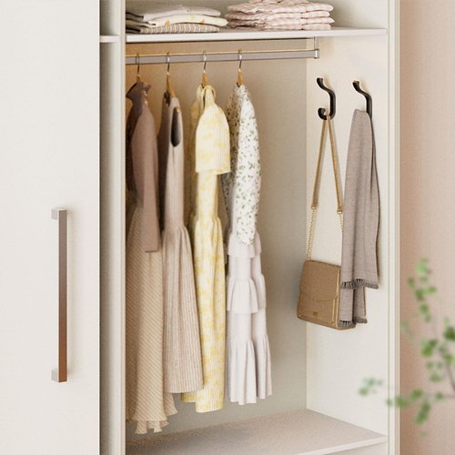 Bussdis Coat Hooks - Heavy Duty Wall Mount Hangers for Towels & Bags | Holds Up to 30 lbs, Black, 4 Pack
