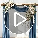 Navy Blue Wedding Arch Draping Fabric Backdrop 4 Panels - 29"×20Ft, Pack of 4