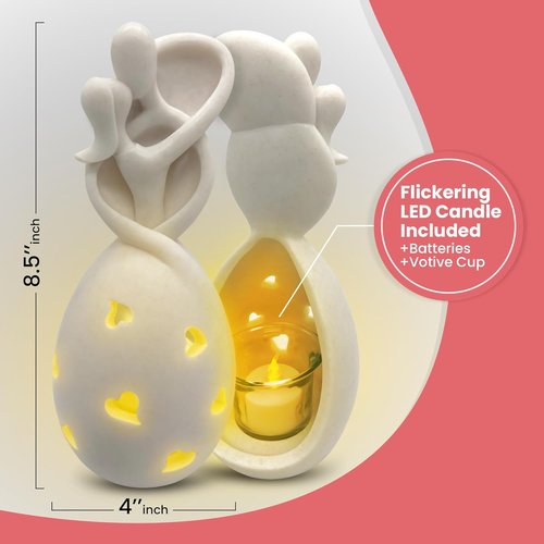 Infinity Love Candle Holder - Flickering LED Candle for Couples | Perfect Gift for Weddings & Engagements
