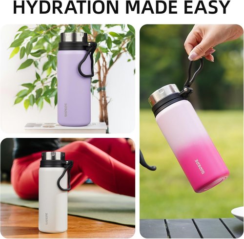 BJPKPK Stainless Steel Water Bottle - 25oz Insulated Flask | Double Wall Leakproof Design, Laguna Color