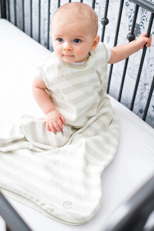 Ecolino Organic Cotton Baby Sleep Sack | 2-Way Zipper Wearable Blanket for Toddlers | Silver, 18-36 Months