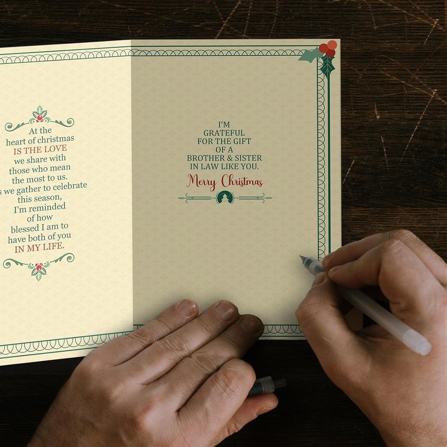 SuperShunhu Christmas Card - Merry Christmas & Happy New Year Greeting for Brother & Sister-in-Law