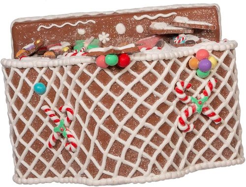 Kurt S. Adler Light Up Nativity Gingerbread House - 12.5-Inch Battery Operated Decor