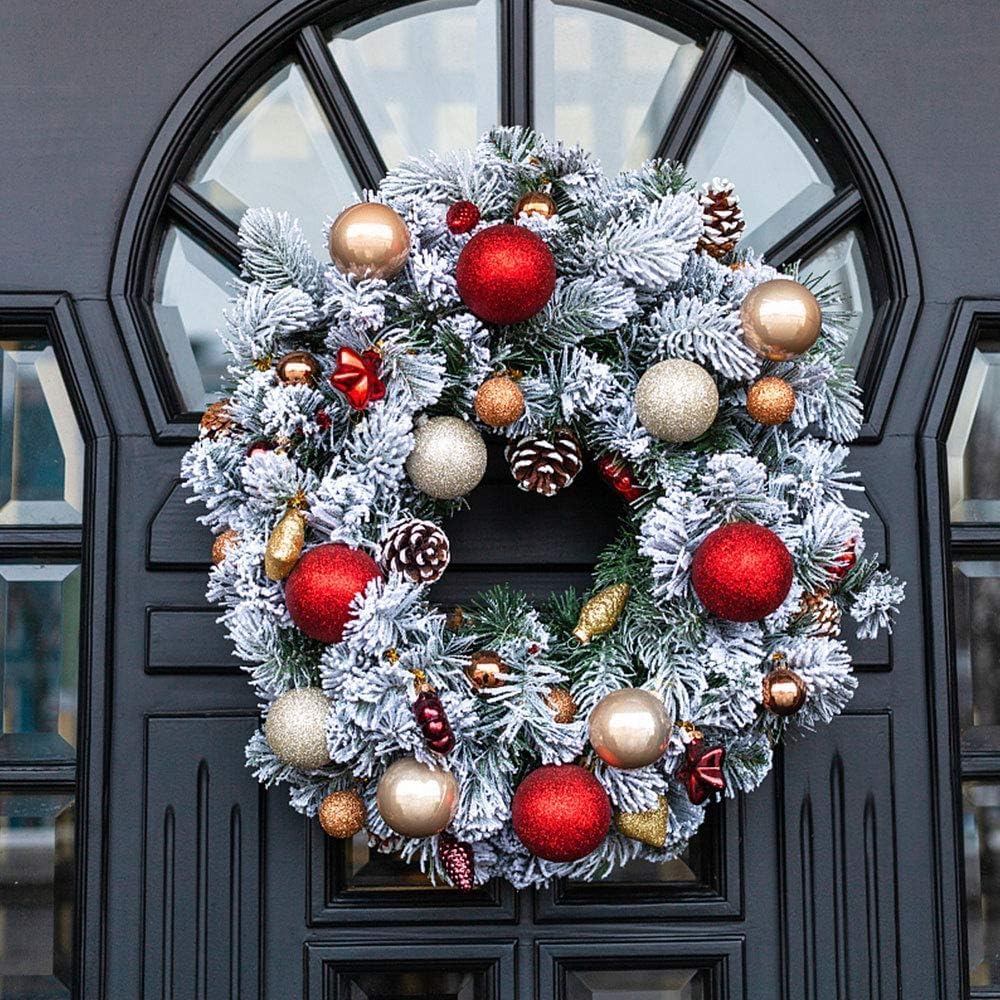 Skiennix Magnetic Wreath Hanger - Heavy Duty Hook Holds Up to 11lbs for Metal Doors & Christmas Decor