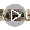 2 Pack Unlit 3FT Artificial Norfolk Pine Christmas Trees with Woven Basket - Real-Touch Foliage