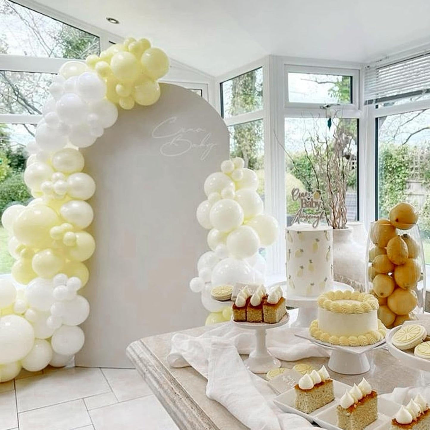 PartyWoo Beige Balloons - 140-Piece Arch Kit with Various Sizes for Weddings & Celebrations | Cream & Ivory