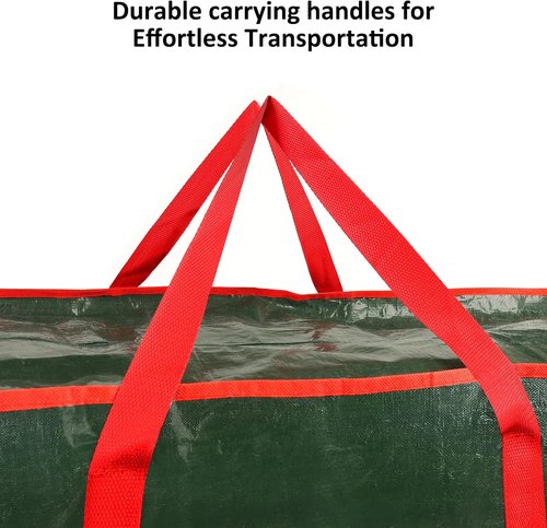 FUCDTEFC Christmas Tree Storage Bag - Heavy Duty 7.5 Ft Waterproof Container with Reinforced Handles & Dual Zippers | Green