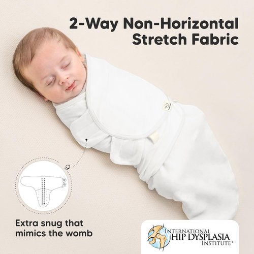 3-Pack Organic Baby Swaddle Sleep Sacks - Swaddles for Newborns, Infant 0-3 Months, Baby Girls, Boys, Soft & Snug Newborn Sleep Sack, Nursery Swaddling Blankets (Daffodil, OS)