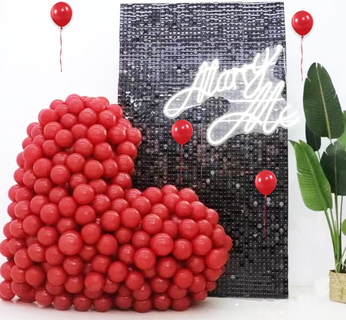 Red Balloons | 110 Pcs 5-Inch Mini Thick Latex Balloons for Birthday & Baby Shower Decor