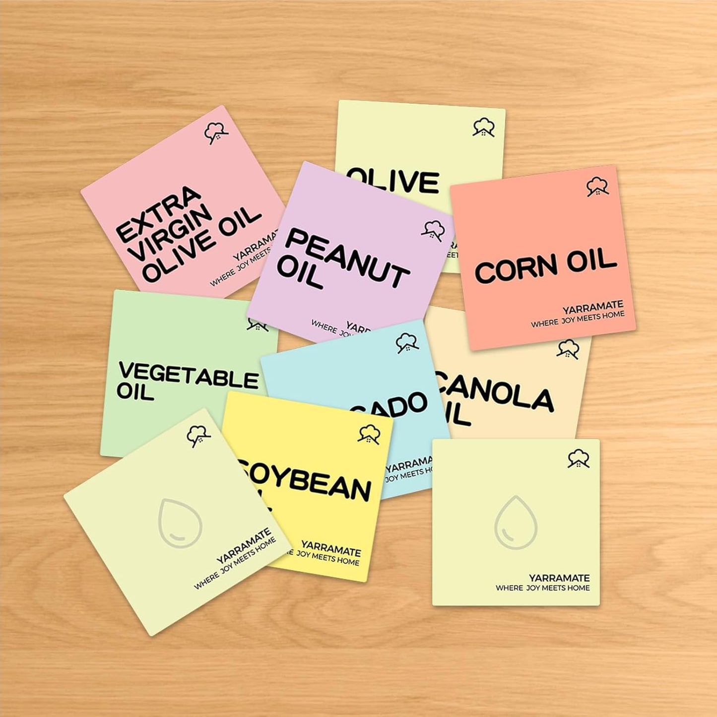 YARRAMATE Glass Olive Oil Sprayer - 16oz with 10 Color Labels | Sleek Black Design