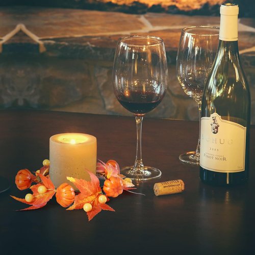 Fall Candle Rings by 6Pcs | Artificial Pumpkin & Maple Leaf Wreaths for Autumn Decor | 3.1" ID / 7" OD