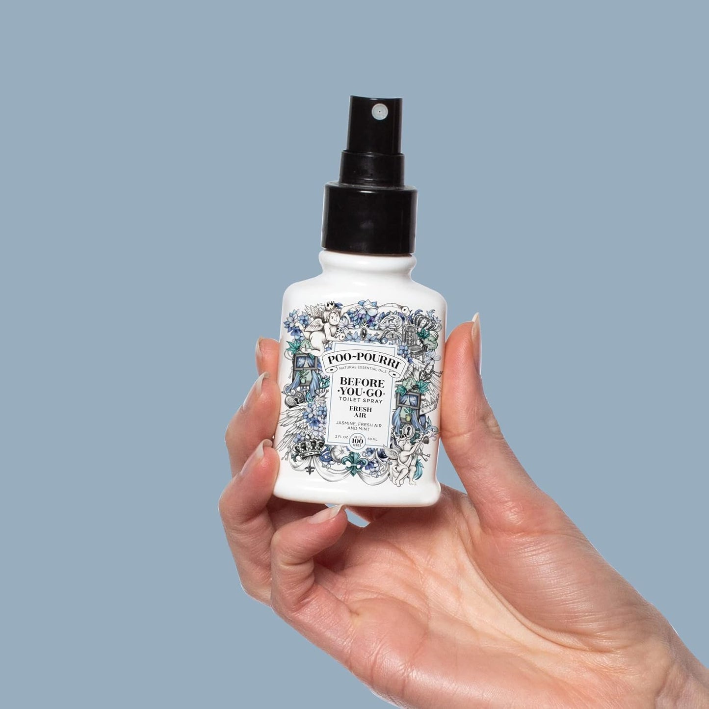 Poo-Pourri Before-You-Go Toilet Spray - Fresh Air & Mint Scent, 2 Fl Oz | Jasmine Infusion