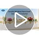 15.7 x 5.9 Inch Heavy Duty Suction Cup Window Plant Shelf - 2 Pack