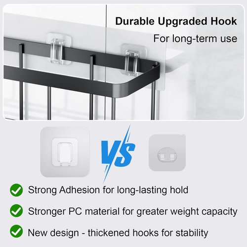 Lsnisni Shower Caddy Adhesive Strips - Waterproof Replacement for Bathroom & Kitchen | 20 Pack, Clear