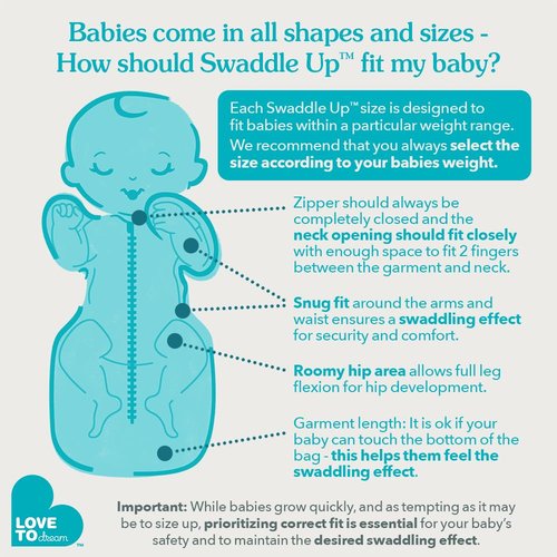 Love to Dream Swaddle UP, Baby Sleep Sack, Self-Soothing Swaddles for Newborns, Improves Sleep, Snug Fit Helps Calm Startle Reflex, New Born Essentials for Baby, 1.0 TOG, 13-19 lbs, Gray
