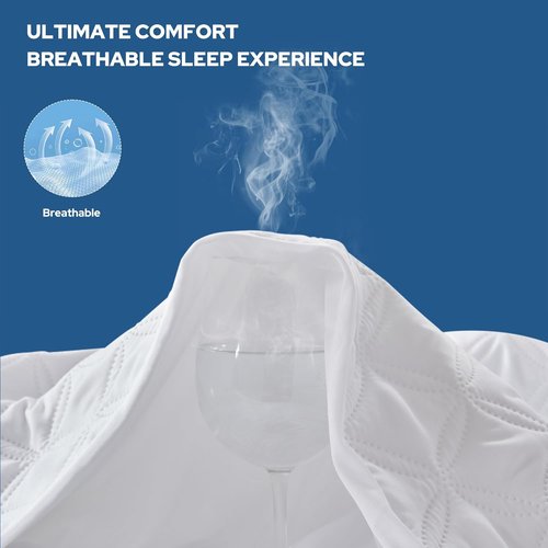 BEDLORE Waterproof Mattress Protector - Soft Noiseless Queen Size Pad | Deep Pocket Fitted Up to 18 Inches