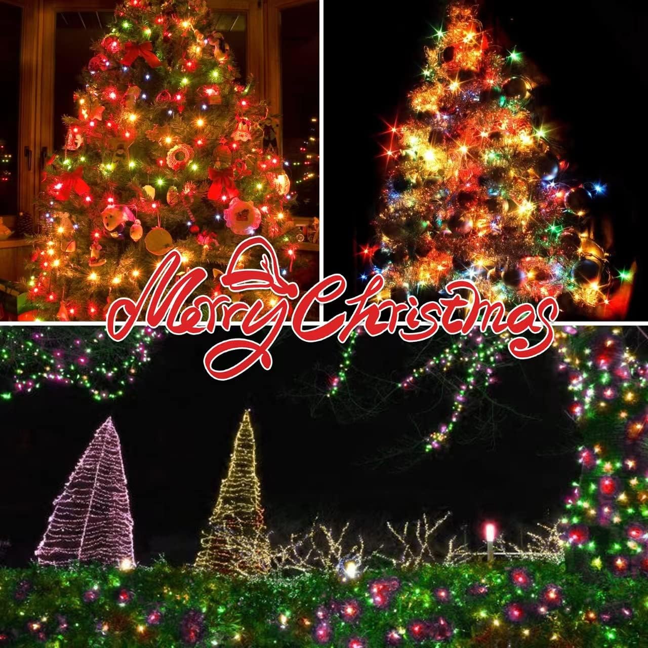 100LIGHTS Multi Extra-Bright Christmas Decorative Lights - 5.98m Waterproof Mini String Light Set for Home & Garden