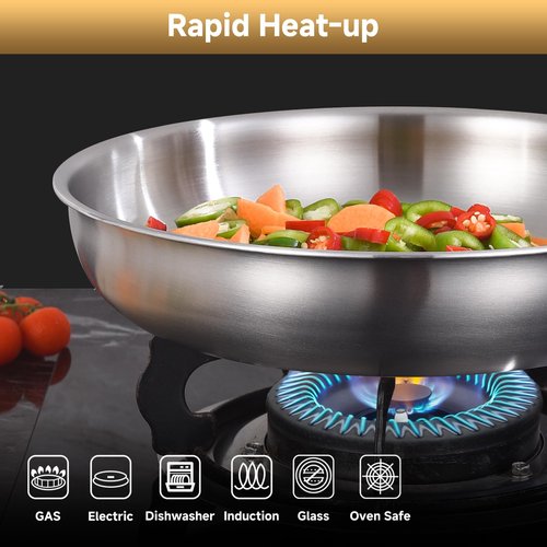 Inqibee 8.5-12 Inch Tri-Ply Stainless Steel Frying Pan set of 2,Skillets,Induction Cooking Pans,Pots and Pans Set,Heavy Duty and Dishwasher Safe,Detachable Handle.