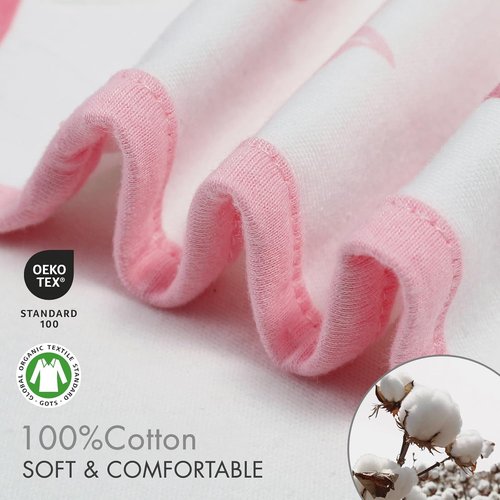 GLLQUEN Baby Girl Swaddles - 3 Pack Infant Sleep Sacks | Easy Swaddling Wraps in Pink Floral Design (0-3 Months)