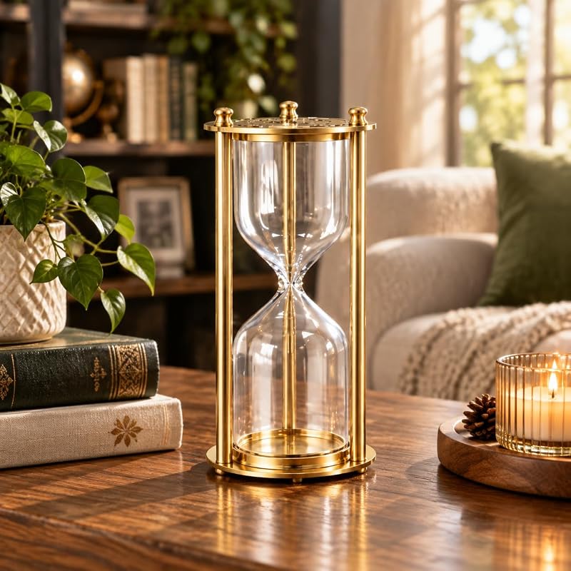 Personalized Engraved Vintage Hourglass Urn for Ashes – Memorial Sand Clock