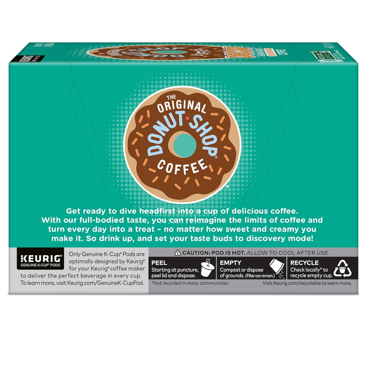 Original Donut Shop Decaf K-Cup Pods - Medium Roast Coffee, 60 Count (6 Packs of 10)