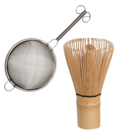 Dr. Weil Matcha Kari - Lite Matcha Tea Set - Black - Whisk with Holder, Scoop, Sifter, and Ceramic Bowl