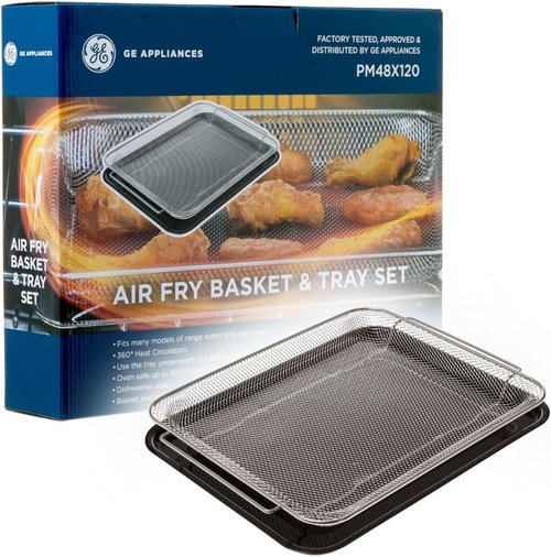 GE Appliances Air Fry Basket & Tray Set - Perfect for Crispy Cooking | PM48X120