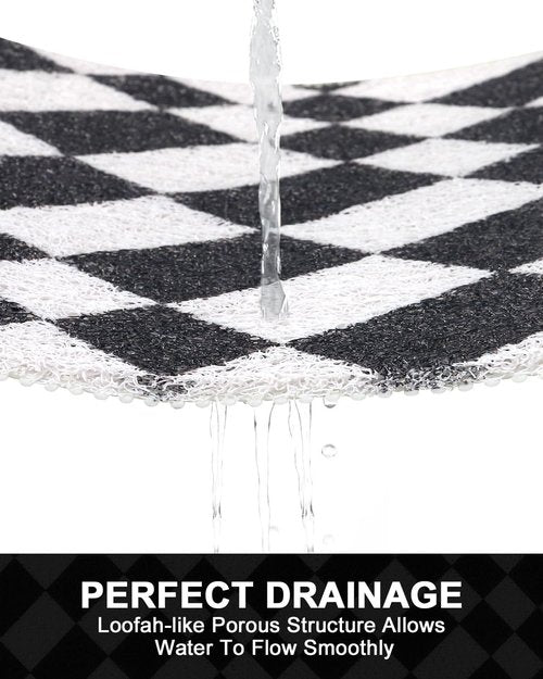 Shower Mat Non Slip - Quick Drying Anti Slip Shower Mats for Inside Shower, Soft PVC Loofah Foot Scrubber Mat, Extra Large Bath Mat for Shower, Tub, Bathroom, Floor, Kitchen, Home, Pool, Hotel