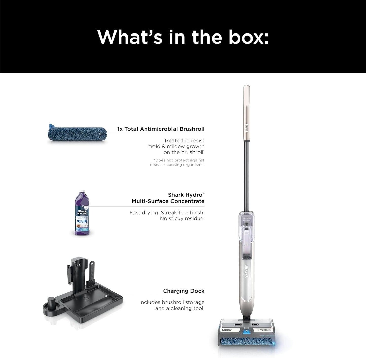 Shark HydroDuo Cordless Hard Floor Cleaning System - Wet & Dry Debris Pickup, Stone Metallic