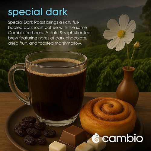 Cambio Roasters Special Dark Roast Organic Coffee Pods - The Only Organic Recyclable Aluminum Coffee Pods, Small Batch Roasted, Keurig® Compatible, Lower Acid, Bold Flavor, Lasting Freshness, 60 Count